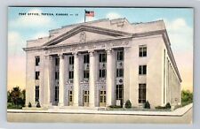 Topeka KS-Kansas, United States Post Office, Antique, Vintage Souvenir Postcard picture