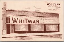c1950s PUEBLO Colorado Postcard Hotel Whitman LOUNGE CAFE Artist's View / UNUSED picture