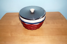 Longaberger 2011 Americana Ware basket w/ liner, protector, & lid. U.S.A. picture