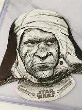 2019 Topps Star Wars Empire Strikes Back Darrin Pepe Dengar Sketch Card Die Cut picture