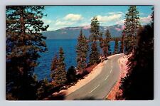 NV-Nevada, Roadside Scene On Lake Tahoe, Antique, Vintage Souvenir Postcard picture