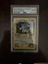 2000 Pokemon 1st Edition #2 Brock's Rhydon -  Gym Heroes Holo PSA 8 NM-MT picture