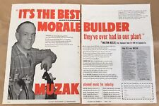 Muzak print ad 1944 original vintage 40s factory industrial Milton Kelly Union  picture