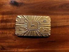 1987 John Deere 5 Historical Trademark 24K Gold Plated Belt Buckle USED picture