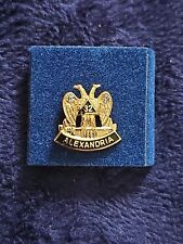 Antique Masonic Scottish Rite Eagle 32nd degree Alexandria lapel pin Rinestone picture