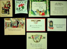 Lot of 8 Vintage 1920s Christmas Cards - BB-114 picture
