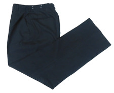 US Navy Women's Slacks 10 WP Petite Pants Dress Blue Poly/Wool w/ Side Pockets picture