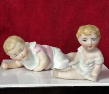 Lot Of 2 Antique German Piano Baby Bisque Figurines picture
