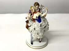 Vintage Antique Capodimonte Dresden Lace Dancing Couple Figurine Ceramic picture
