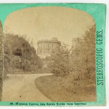 Windsor Castle Round Tower Stereoview c1870 Berkshire England Upper Ward B1929 picture