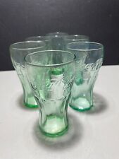 6 Vintage Coca Cola Glass - Mini Green Tint 4.5