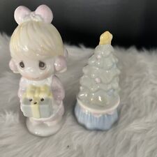 1994 Precious Moments # 340820 Girl with Package and Tree Salt & Pepper 1994 picture