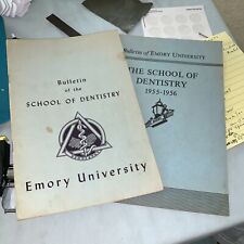 Vintage 1949  And 1955 Emory University School Of Dentistry Bulletins picture