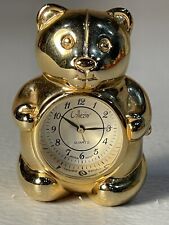 Vintage Collezio Miniature Teddy Bear Quartz Clock, Working picture