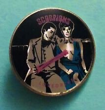 SCORPIONS band pin Vintage 80s band Pin Crystal Prism Pinback Button Badge VTG picture