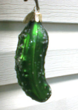 PIER 1 Vintage Christmas Pickle Ornament w/Glitter picture