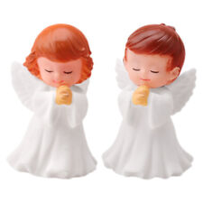 2Pcs Small Angel Figurine Praying Angel Statue Adorable Angel Desktop Ornament picture