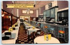 JUAREZ, Mexico ~ Interior MENDOZA'S ~ CRYSTAL PALACE CAFE c1930s-40s Postcard picture