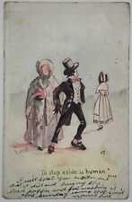 1901-1906 To Step Aside Is Human Postcard PCK Burns Pretty Woman Walks By Humor picture