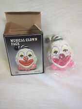 Vintage Hanging Clown Face Music Box Twist Nose 6.5 Inche New In Original Box picture