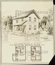 1919 Press Photo Plans for Six Room House by Cervin and Morn, Architects picture