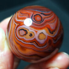 TOP 63.5G 35mm Natural Polished Banded Agate Crystal Sphere Ball Healing  B323 picture