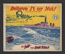 R21 1937 Wolverine Gum Card - Ripleys Believe It Or Not - #21 Ship Shot Itself picture
