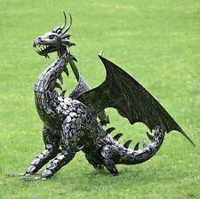 Large Iron “IGOR” Dragon Statue with Curly Tail 4.5 ft. picture