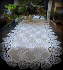 Lace Victorian Burlap Dresser Scarf Table Runner Doily 37