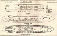 Canadian Pacific PRINCESS LOUISE Deck Plan from 1934 - Ship Capsized in 1989 picture