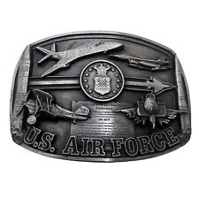 US Air Force Belt Buckle USAF Military Aircraft Airplane Plane Vintage picture