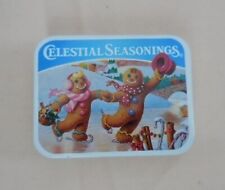 Celestial Seasonings Tin Gingerbread Man Skating 2002 picture