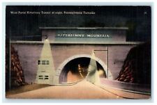 1949 Kittatinny Tunnel at Night,  Pennsylvania PA Turnpike Postcard picture