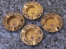 LOT of (4) Vintage American Air Lines “Fair Ladies” Brass Ashtrays picture