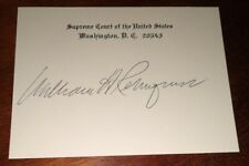 Justice William Rehnquist Autograph ~ Signed US Supreme Court Chamber Card picture