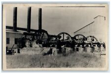 c1907 Gas Pump Station Machinery View Caney Kansas KS RPPC Photo Postcard picture