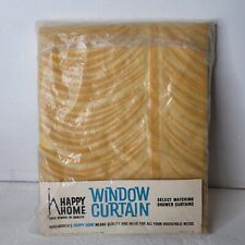 Vtg 1960's Vinyl Window Curtain Chateau Gold 66 x 45 Inch Happy Home Woolworth picture