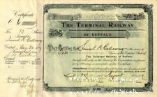 Terminal Railway of Buffalo Signed by Chauncey M. Depew - Stock Certificate - Au picture