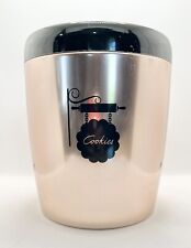 Vintage  MCM West Bend Copper/Pink Tone Aluminum Large Cookie Canister picture