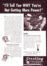 1936 Print Ad Sterling Automotive Wires And Cables picture