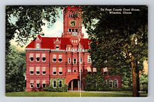 Wheaton IL-Illinois, Du Page County Court House, Antique Vintage Postcard picture