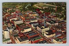 Anderson IN-Indiana, Aerial Of Town Area, Antique, Vintage Souvenir Postcard picture