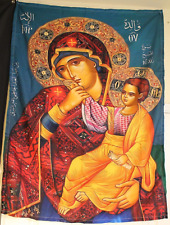 Theotokos Icon Church Banner Byzantine Orthodox Eastern Panagia Mary tapestry picture