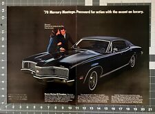 1969 Vintage MERCURY MONTEGO XL 2-PAGE FOLD OUT AD - No staple holes on this one picture