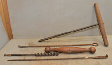 Antique odd auger bits spoon collectible primitive tools early handles tool lot picture