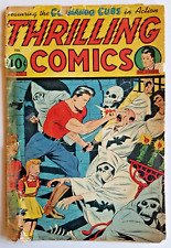 THRILLING COMICS #52 PR 0.5 BETTER PUB 1946 ALEX SCHOMBURG COVER BACK C. MISSING picture
