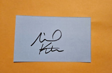 MICHAEL KEATON SIGNED 3x5 LIGHT BLUE INDEX CARD AUTOGRAPH picture