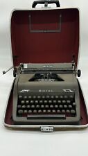 Vintage 1950 Royal Quiet De Luxe Portable Typewriter w/ Tweed Hard Case - Green picture