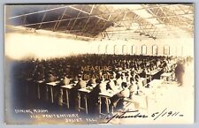 1911 RPPC JOLIET ILLINOIS PENITENTIARY INTERIOR DINING ROOM PHOTO Postcard P48 picture