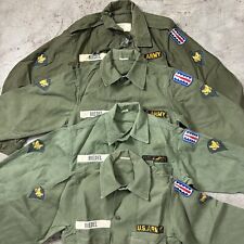US Army Vietnam Lot Group Sateen Utility Patched Named M51 P64 1st XXS 13.5 picture